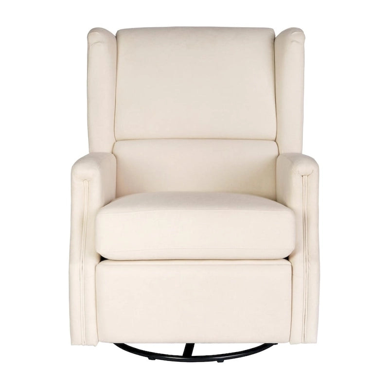 Wingback Manual Rocking Glider Recliner Chair with 360 Swivel