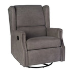 Wingback Manual Rocking Glider Recliner Chair with 360 Swivel