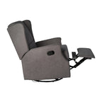 Wingback Manual Rocking Glider Recliner Chair with 360 Swivel