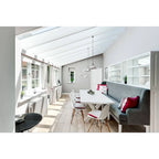 Designer Plastic Eiffel Chair Natural Wood Legs Retro Dining Armless With Back Desk Accent Living Room Side Dowel DSW