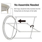 VECELO Modern Side Table with Round Removable Tray,Beige (Set of 1/Set of 2)