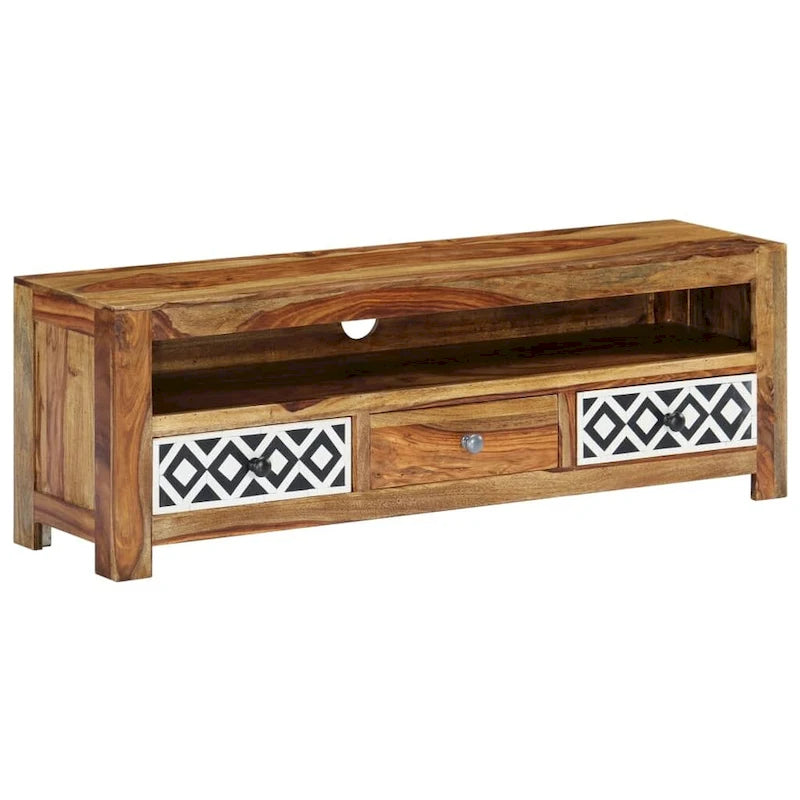 vidaXL TV Stand 47.2x11.8x15.7 Solid Wood Sheesham