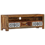 vidaXL TV Stand 47.2x11.8x15.7 Solid Wood Sheesham