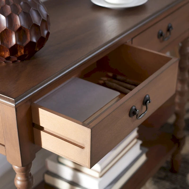 SAFAVIEH Henretta 2-Drawer Console Table - 35.5 W x 13 L x 29.5 H - 35.5 W x 13 L x 29.5 H - 36Wx13Dx30H