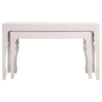 SAFAVIEH Norita White Lacquer Nesting Table - 51 x 13.3 x 31.5 - 51Wx13Dx32H