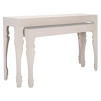 SAFAVIEH Norita White Lacquer Nesting Table - 51 x 13.3 x 31.5 - 51Wx13Dx32H