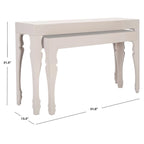 SAFAVIEH Norita White Lacquer Nesting Table - 51 x 13.3 x 31.5 - 51Wx13Dx32H