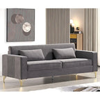 Modern Velvet Upholstered Living Room Sofa