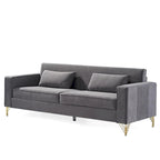 Modern Velvet Upholstered Living Room Sofa