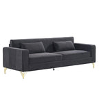 Modern Velvet Upholstered Living Room Sofa