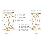 Glitzhome Set of 2 Glam Glass Modern Side Table Sofa Table