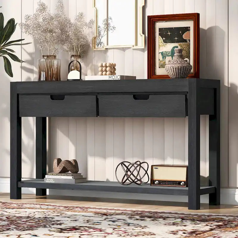 Console Table with 2 Drawers and 1 Shelf