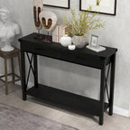 Industrial Console Table with Drawers
