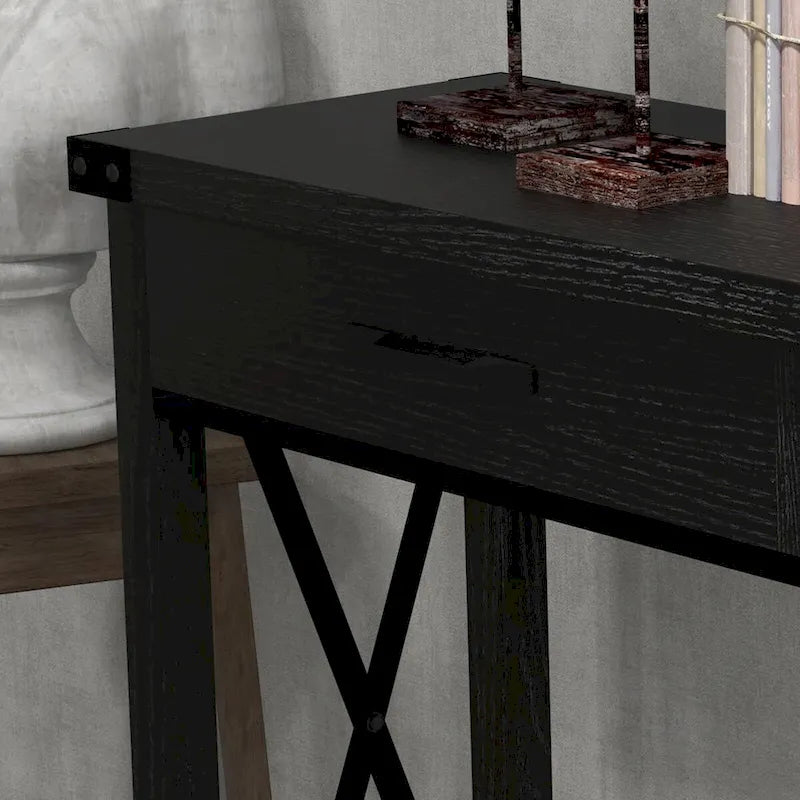 Industrial Console Table with Drawers