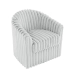 2 Set Modern 49 Upholstered Plush Corduroy Swivel Barrel Accent Chair