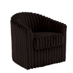 2 Set Modern 49 Upholstered Plush Corduroy Swivel Barrel Accent Chair
