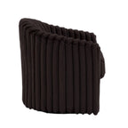 2 Set Modern 49 Upholstered Plush Corduroy Swivel Barrel Accent Chair