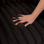 2 Set Modern 49 Upholstered Plush Corduroy Swivel Barrel Accent Chair