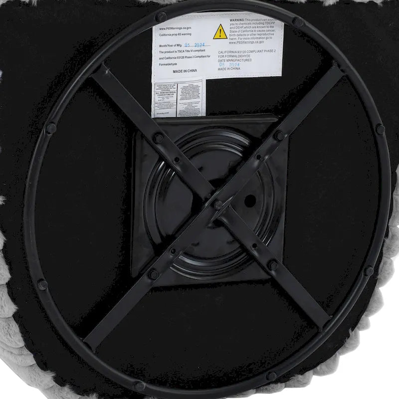 2 Set Modern 49 Upholstered Plush Corduroy Swivel Barrel Accent Chair