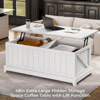 48 in Lift Top Coffee Table Storage Room Fence Design Farmhouse