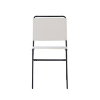 Leffler Sanded Steel and Fabric Industrial Dining Chair