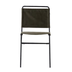 Leffler Sanded Steel and Fabric Industrial Dining Chair