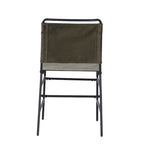 Leffler Sanded Steel and Fabric Industrial Dining Chair