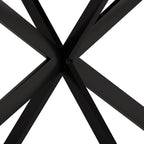 Grondin Retro Farmhouse Style 4-6 People Extendable Dining Table with X-Cross Metal Base and Storage Box