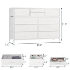 10 Drawer Dresser TV Stand - 55 inches
