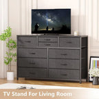 10 Drawer Dresser TV Stand - 55 inches