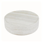 31.49 Sturdy Fiberglass Round Coffee Table with Large Storage