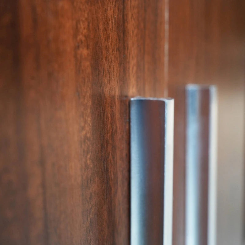 Avery 55-inch 2-Drawer 4-Shelf TV Stand in Steel