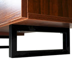 Avery 55-inch 2-Drawer 4-Shelf TV Stand in Steel