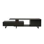 Avery 55-inch 2-Drawer 4-Shelf TV Stand in Steel