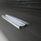 Avery 55-inch 2-Drawer 4-Shelf TV Stand in Steel