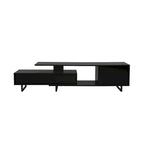 Avery 55-inch 2-Drawer 4-Shelf TV Stand in Steel