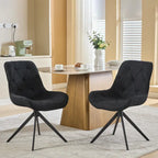 XINMICS Swivel Dining Chairs, Boucle Upholstered Accent Chairs Living Room Chairs Desk Office Arm Chair