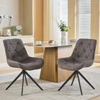 XINMICS Swivel Dining Chairs, Boucle Upholstered Accent Chairs Living Room Chairs Desk Office Arm Chair