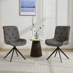 XINMICS Swivel Dining Chairs, Boucle Upholstered Accent Chairs Living Room Chairs Desk Office Arm Chair