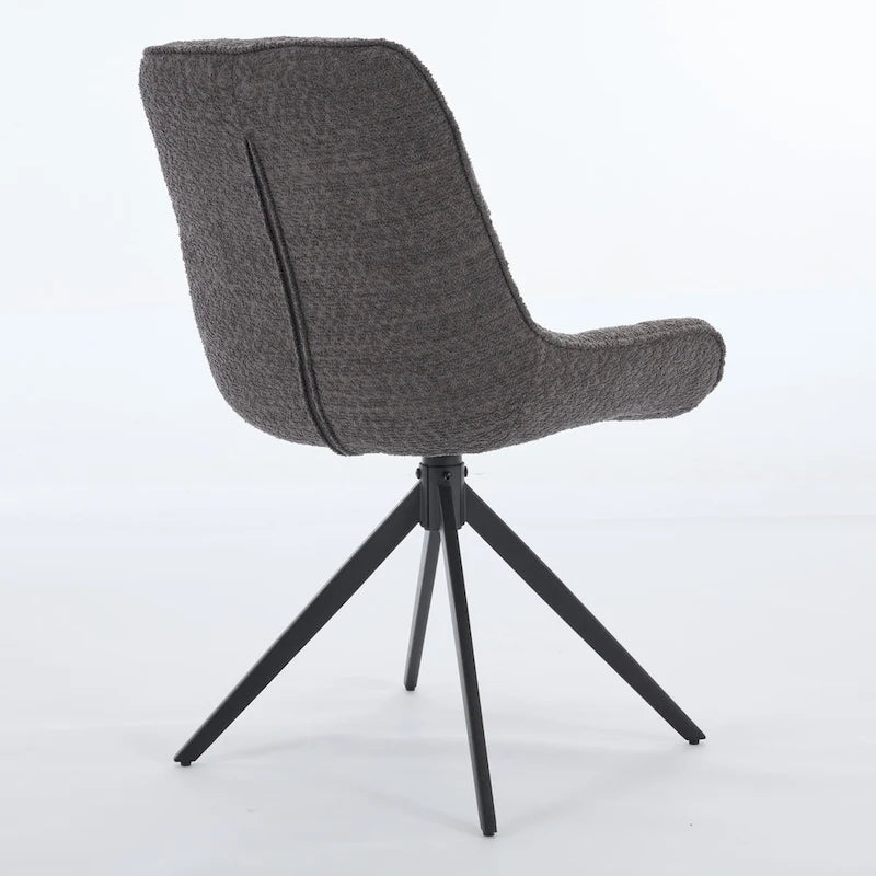 XINMICS Swivel Dining Chairs, Boucle Upholstered Accent Chairs Living Room Chairs Desk Office Arm Chair