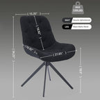 XINMICS Swivel Dining Chairs, Boucle Upholstered Accent Chairs Living Room Chairs Desk Office Arm Chair