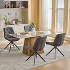 XINMICS Swivel Dining Chairs, Boucle Upholstered Accent Chairs Living Room Chairs Desk Office Arm Chair