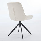 XINMICS Swivel Dining Chairs, Boucle Upholstered Accent Chairs Living Room Chairs Desk Office Arm Chair