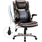 High Back Executive Office Chair with Padded Flip-up Arms, Adjustable Tilt Lock, Swivel Rolling Chair for Adult Working Study