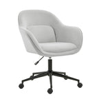 Victoria Curved Backrest 0ffice Chair Rotatable With Casters And Metal Base by HULALA HOME