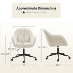 Victoria Curved Backrest 0ffice Chair Rotatable With Casters And Metal Base by HULALA HOME