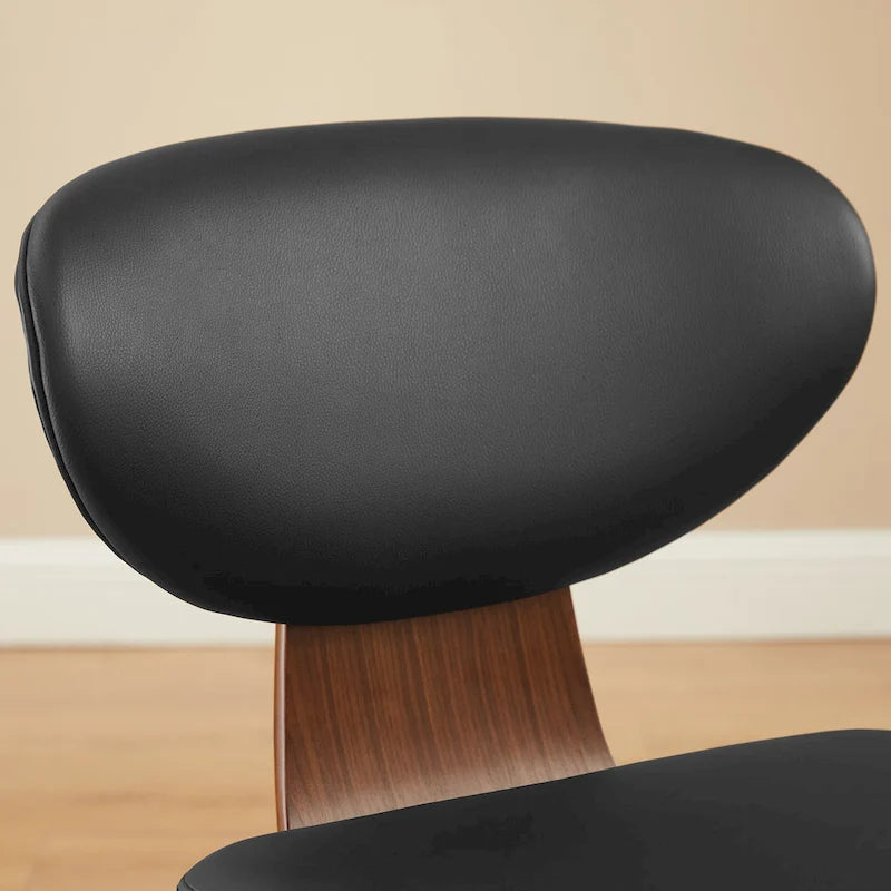 Art Leon Wood and PU Leather Dining Chair (Set of 2).