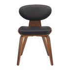 Art Leon Wood and PU Leather Dining Chair (Set of 2).