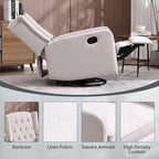 HOMEFUN Upholstered 360 Degree Swivel Rocking Recliner Chair for Bedroom,Living Room