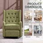 HOMEFUN Upholstered 360 Degree Swivel Rocking Recliner Chair for Bedroom,Living Room